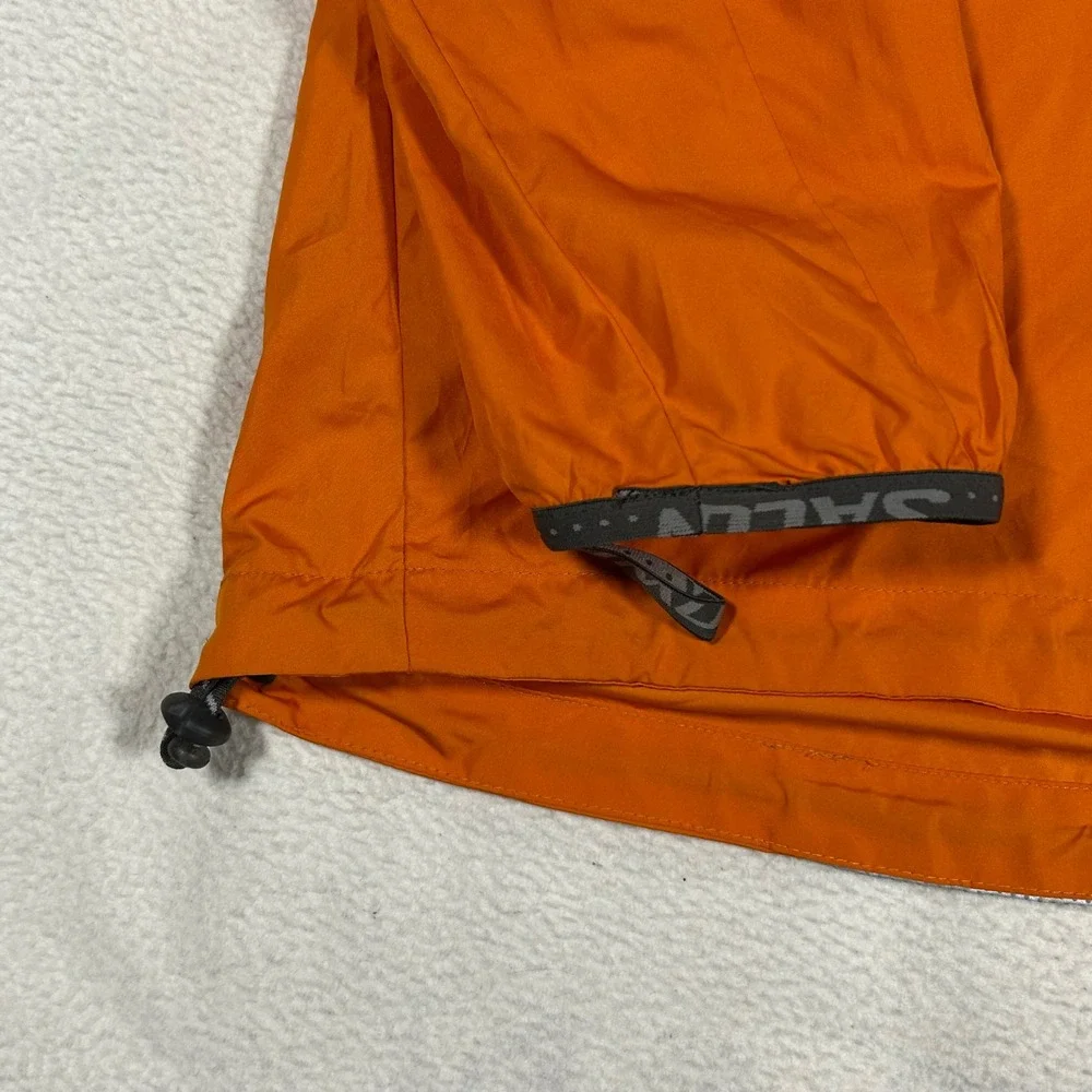 Salomon Windbreaker Jacket Mens XL Orange Grey X3‎ Sports Activity Vehicle Zip